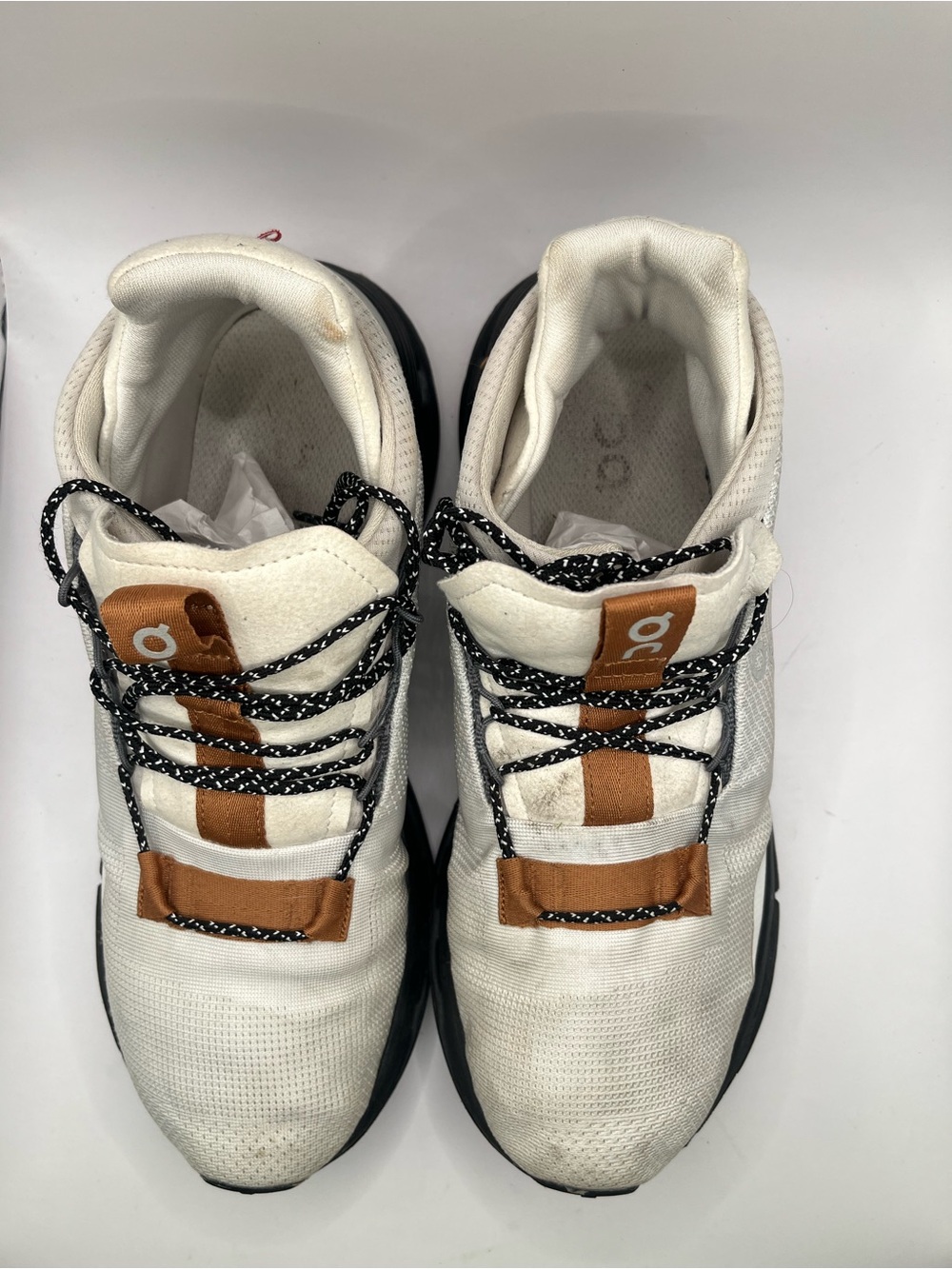 On cloud Men's 10 Cloudnova Lightweight Sneakers in White and Brown - Picture 6 of 6